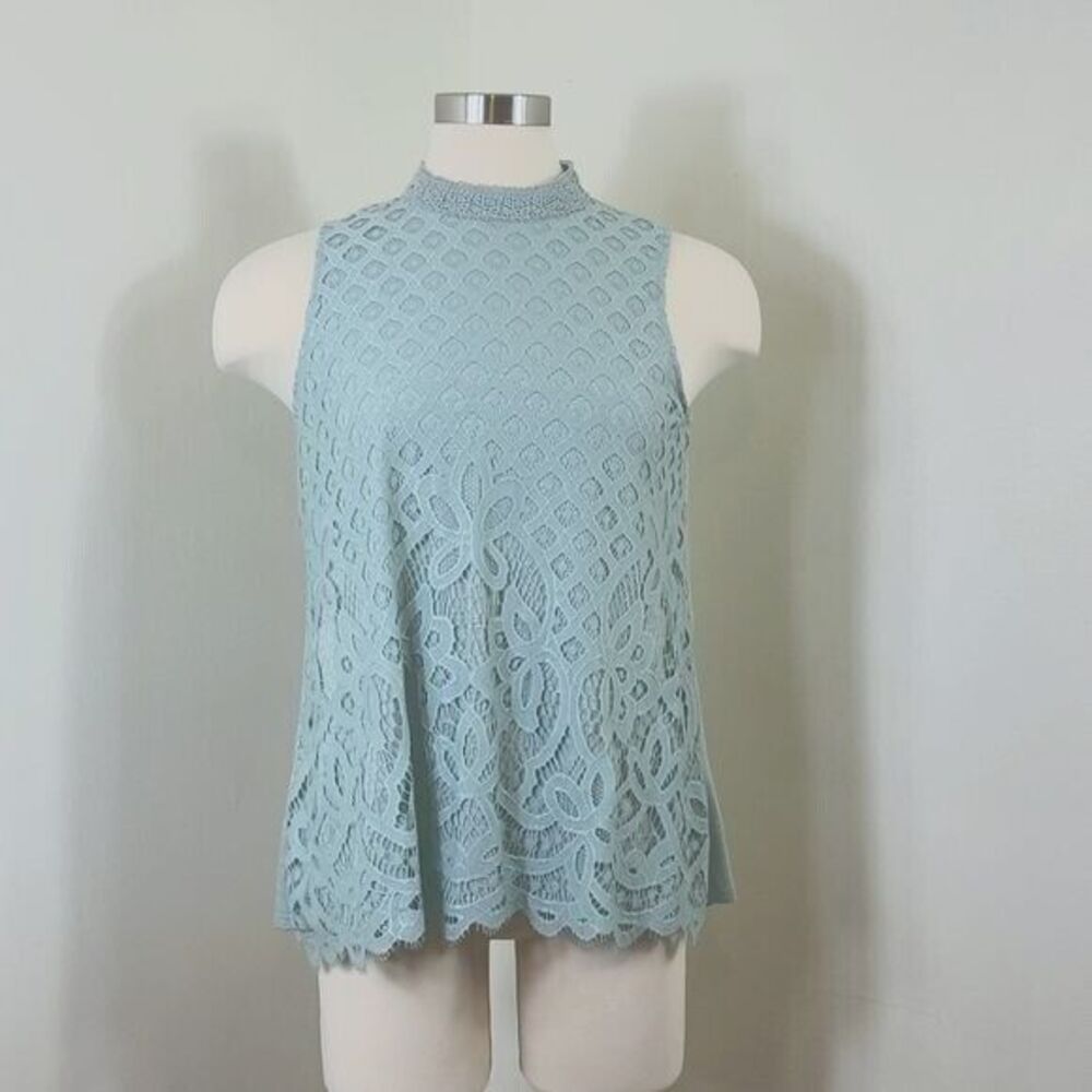 Rewind Womens Sleeveless Lace Top Size Large